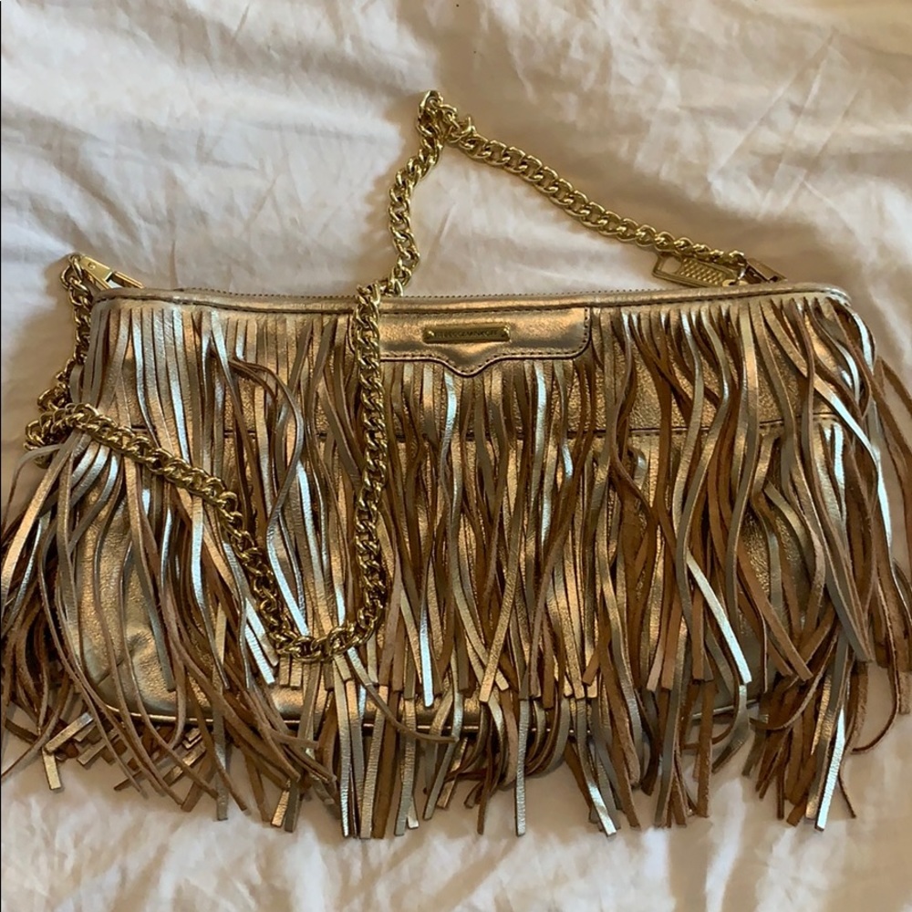 Rebecca Minkoff silver fringe purse